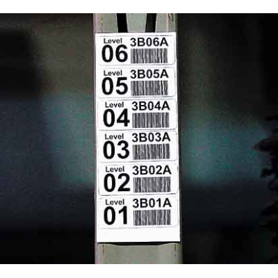 Man-Down - B/W Labels and Mount barcoding for warehouses