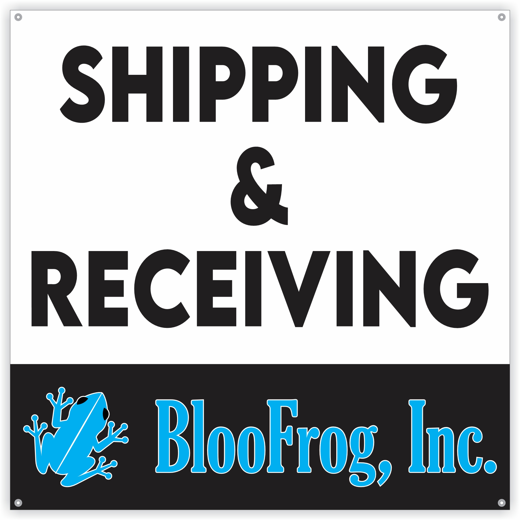 Large Shipping & Receiving Logo Sign