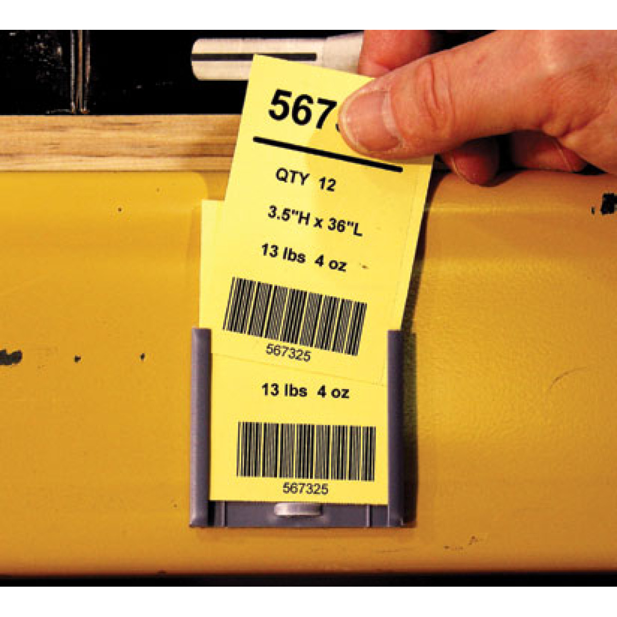 End-Stop C-Channel Card Holders for Warehouse