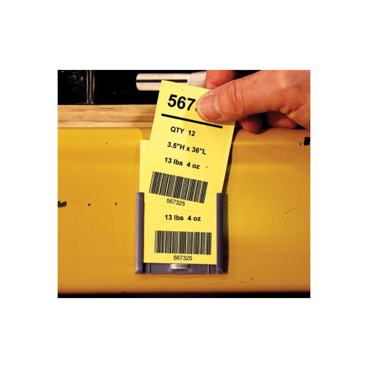 End-Stop C-Channel Card Holders for Warehouse