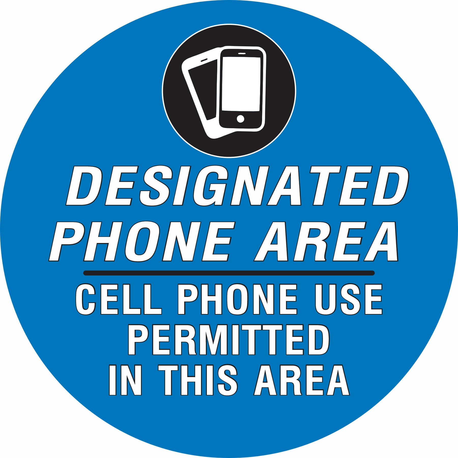 Cell Phone Area Floor Decal