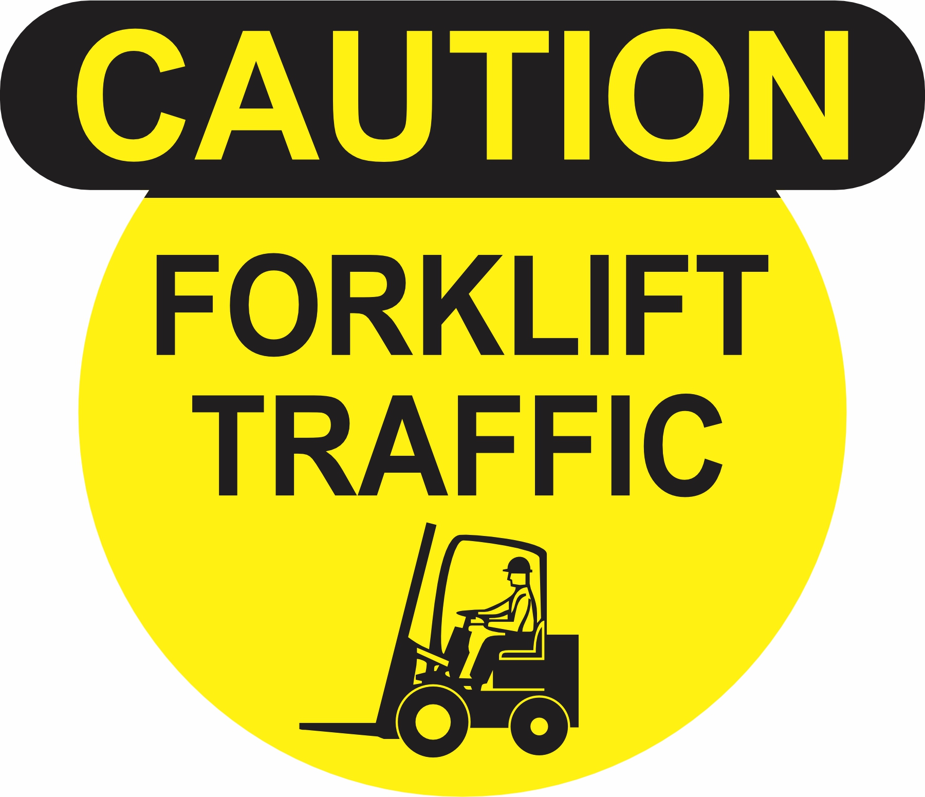Forklift Traffic Floor Decal