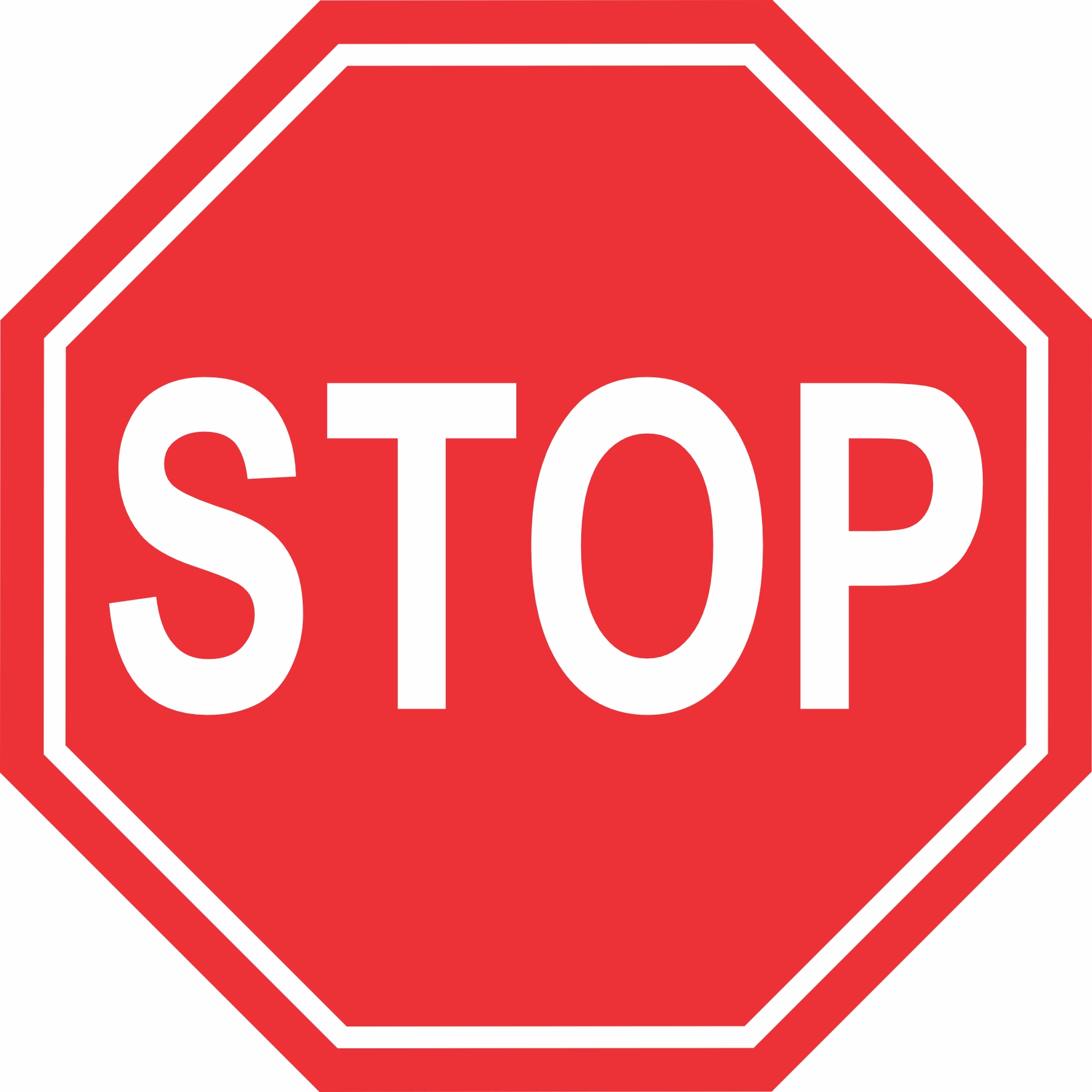 Stop Sign Floor Decal