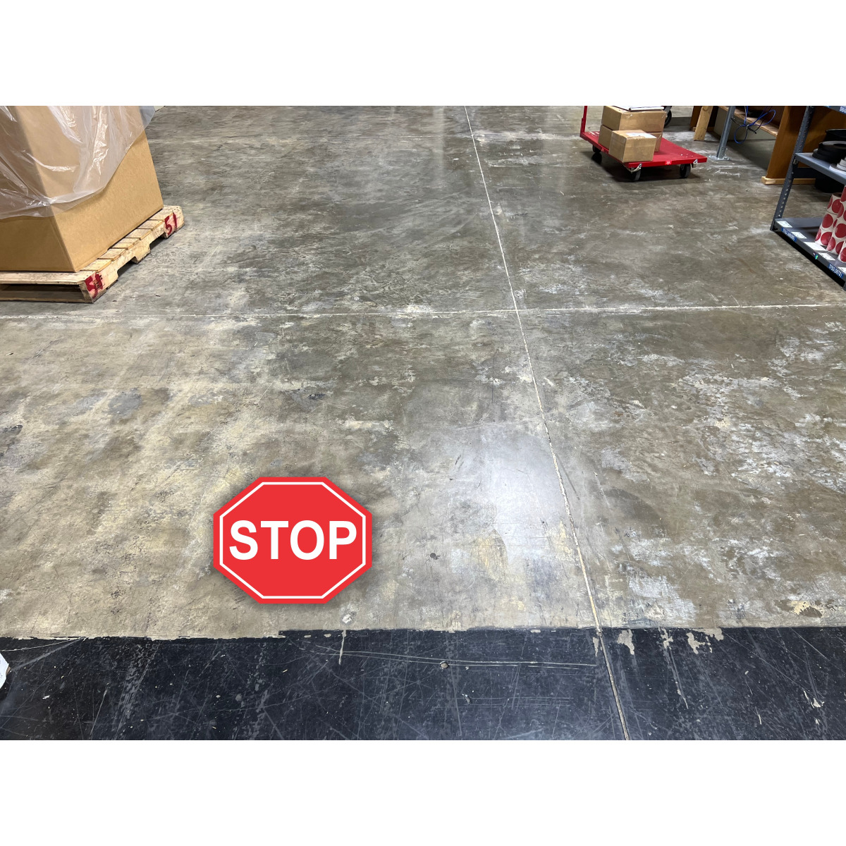 Stop Sign Floor Decal