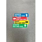 Room Numbers Floor Decal