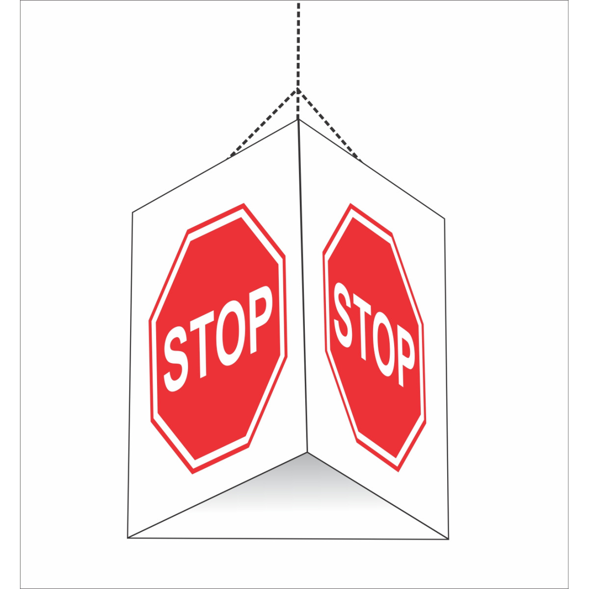 Triangular Traffic Hanging Sign