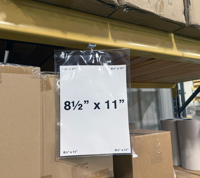 Paper size job ticket holder