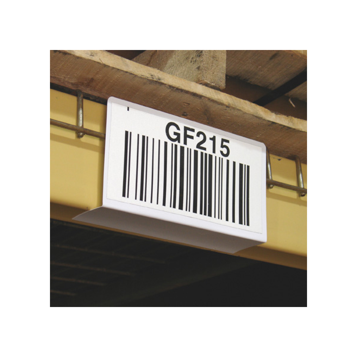 Warehouse shelf label holder for wire rack decking Warehouse shelf label holder for wire rack decking