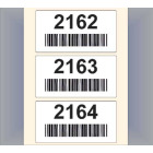 Sequentially numbered custom barcode labels for location tracking in Warehouse