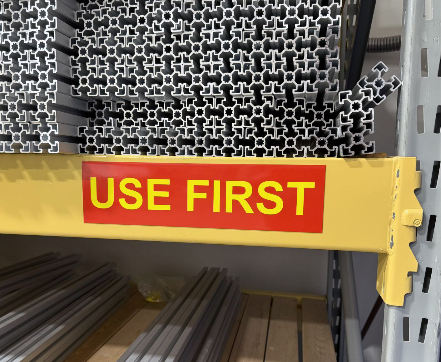 Custom laminated imprinted magnet for warehouse