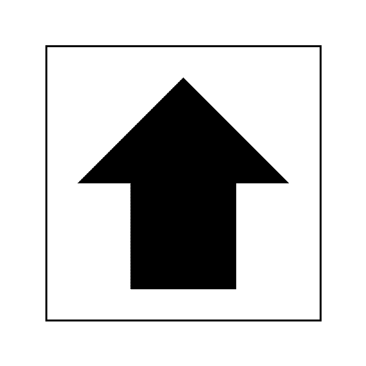 black arrow label for warehouse