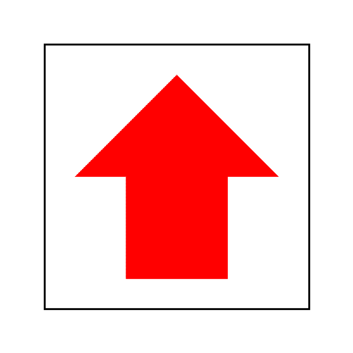 red arrow label for warehouse