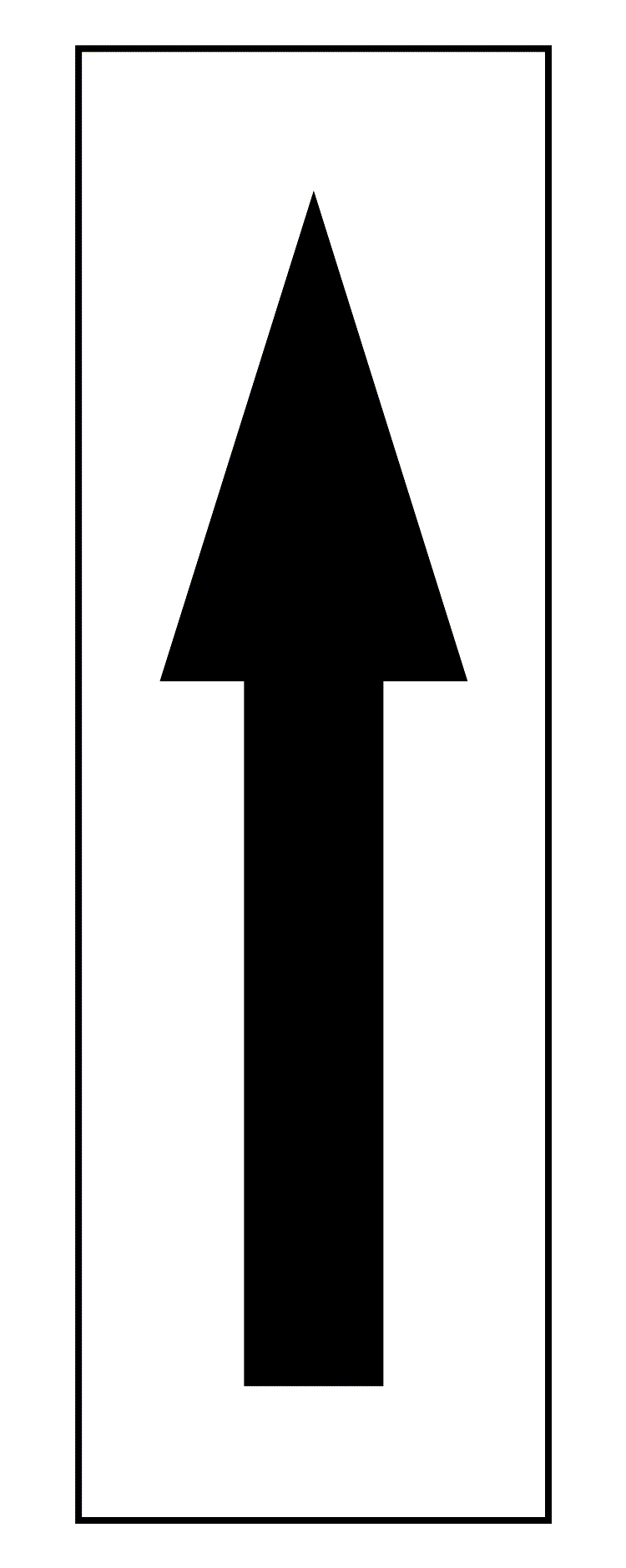 black arrow label for warehouse