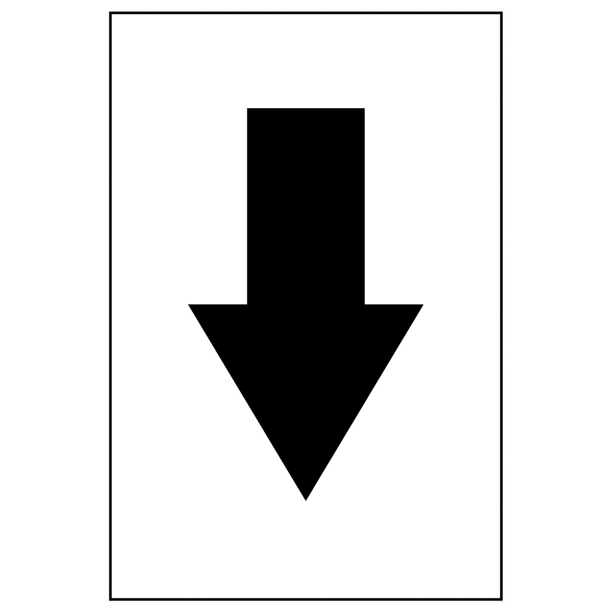 black arrow label for warehouse