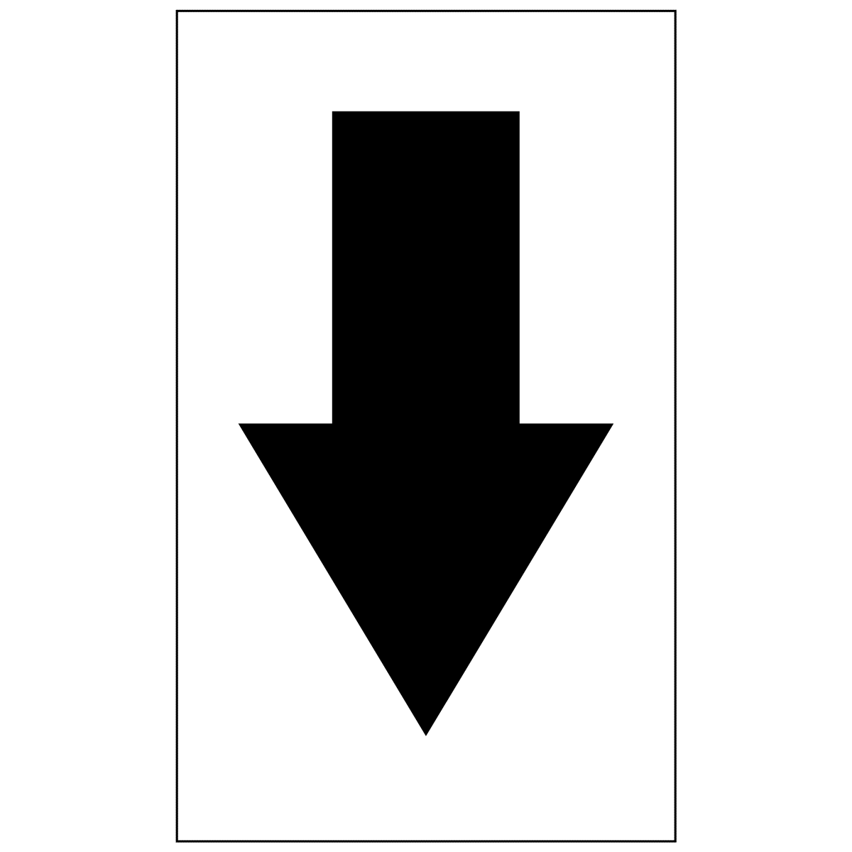 black arrow label for warehouse