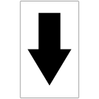 black arrow label for warehouse