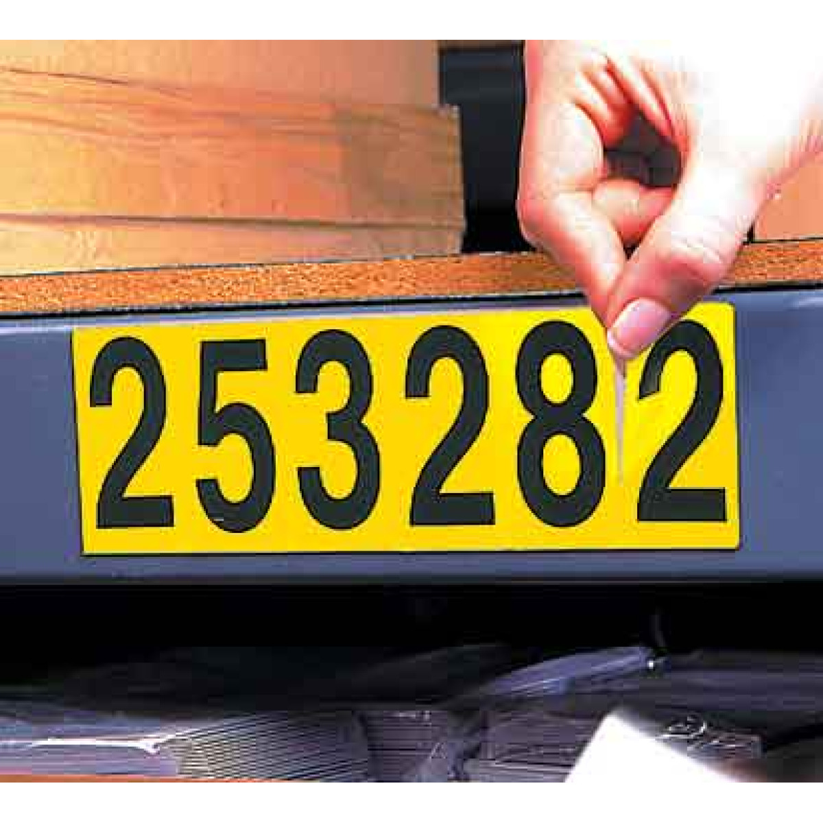 Adhesive Letter Number Strip Kits - yellow