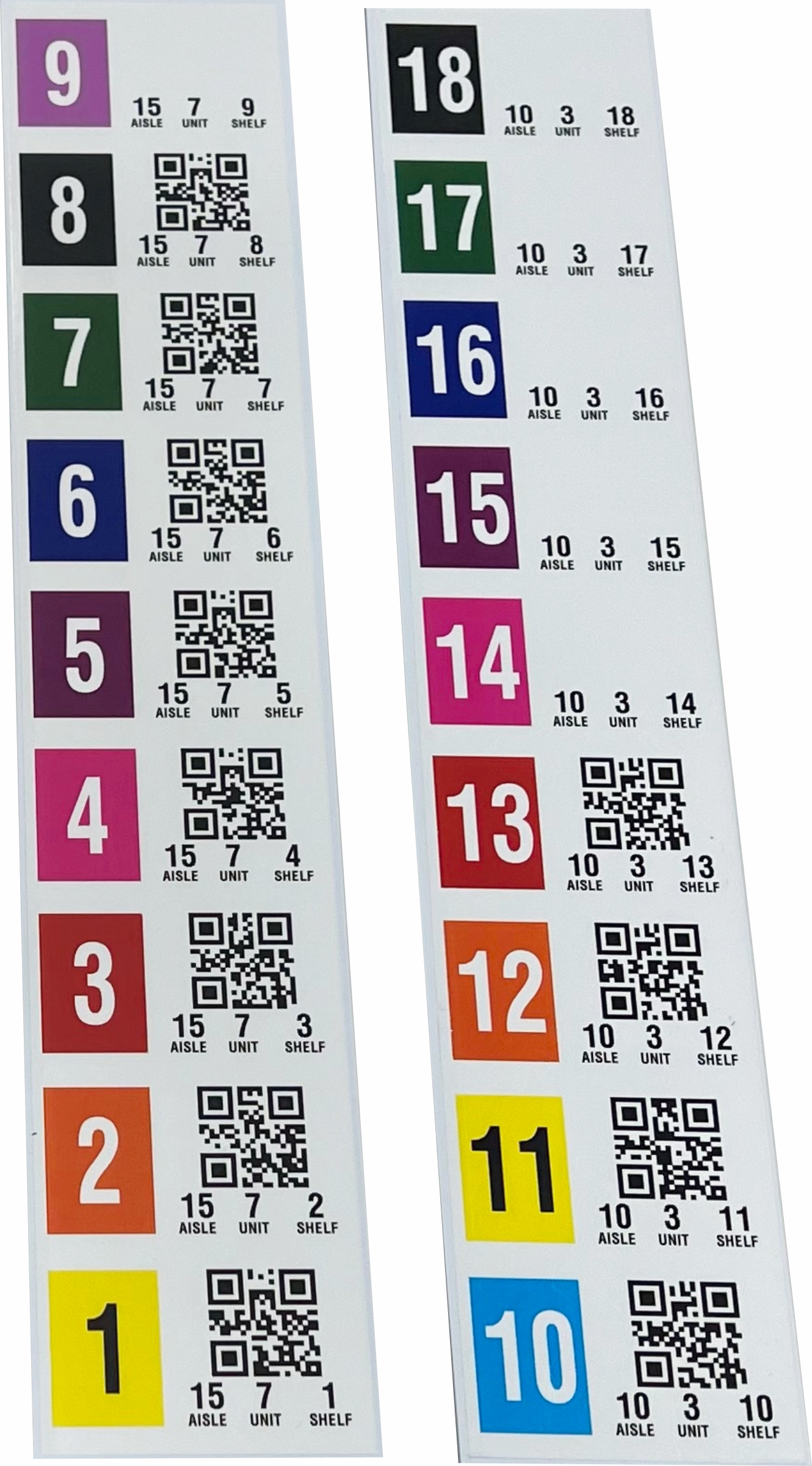 Man-down Color QR code labels