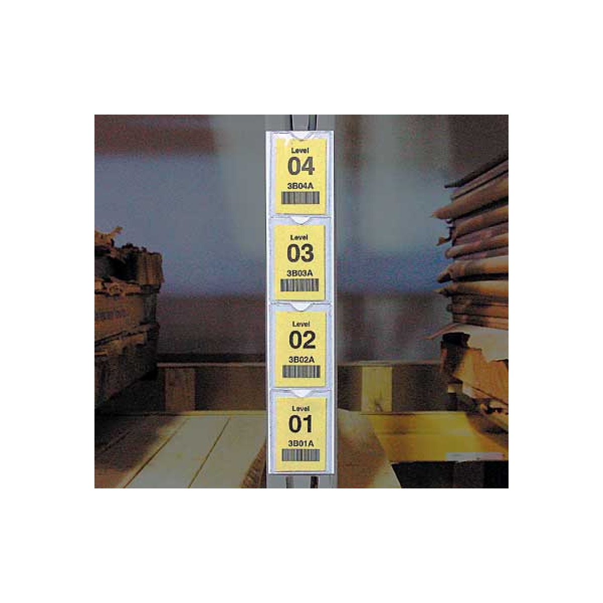 Man-Down - Vertical Card Holder for barcoding in warehouses Man-Down - Vertical Card Holder for barcoding in warehouses