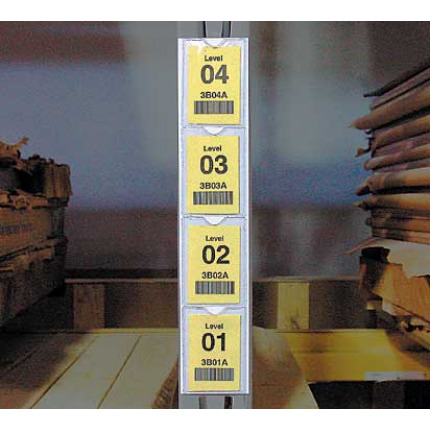 Man-Down - Vertical Card Holder for barcoding in warehouses Man-Down - Vertical Card Holder for barcoding in warehouses