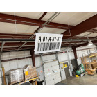 Angled Foot Hanging sign in warehouse