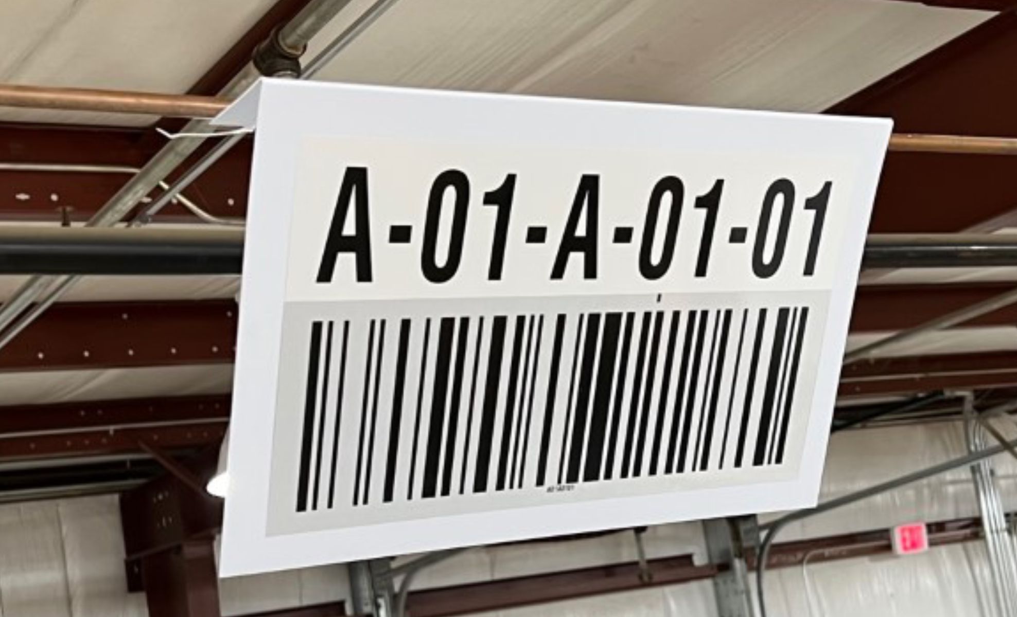 Angled Foot Hanging sign w/ labels