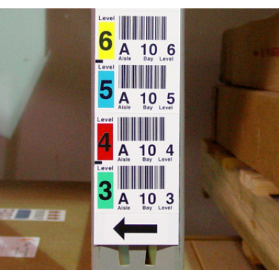 Man-Down - Color Labels and Mount for barcoding in warehouses