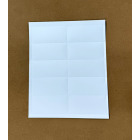 Durable, laser printable plastic card stock on perforated sheets for warehouse