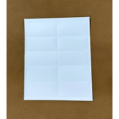 Durable, laser printable plastic card stock on perforated sheets for warehouse Durable, laser printable plastic card stock on perforated sheets for warehouse