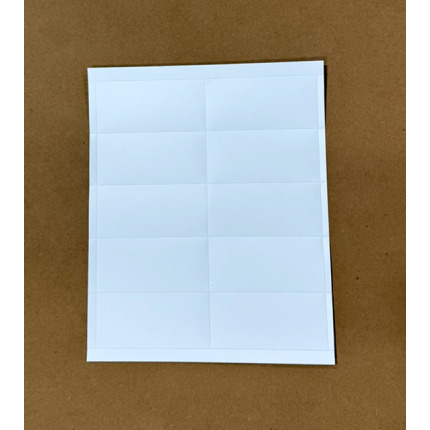 Durable, laser printable plastic card stock on perforated sheets for warehouse Durable, laser printable plastic card stock on perforated sheets for warehouse