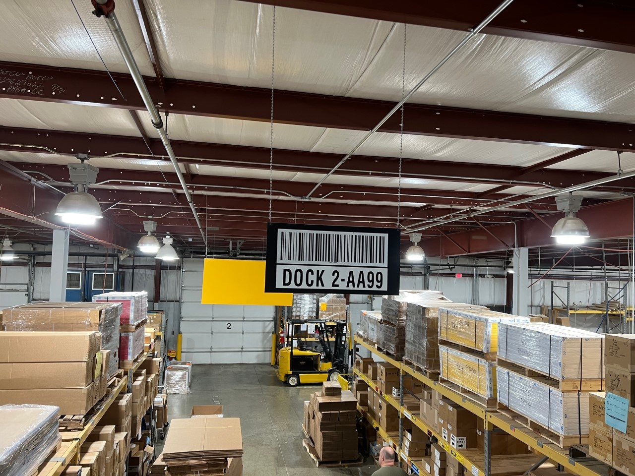 Black hanging sign w/ Labels