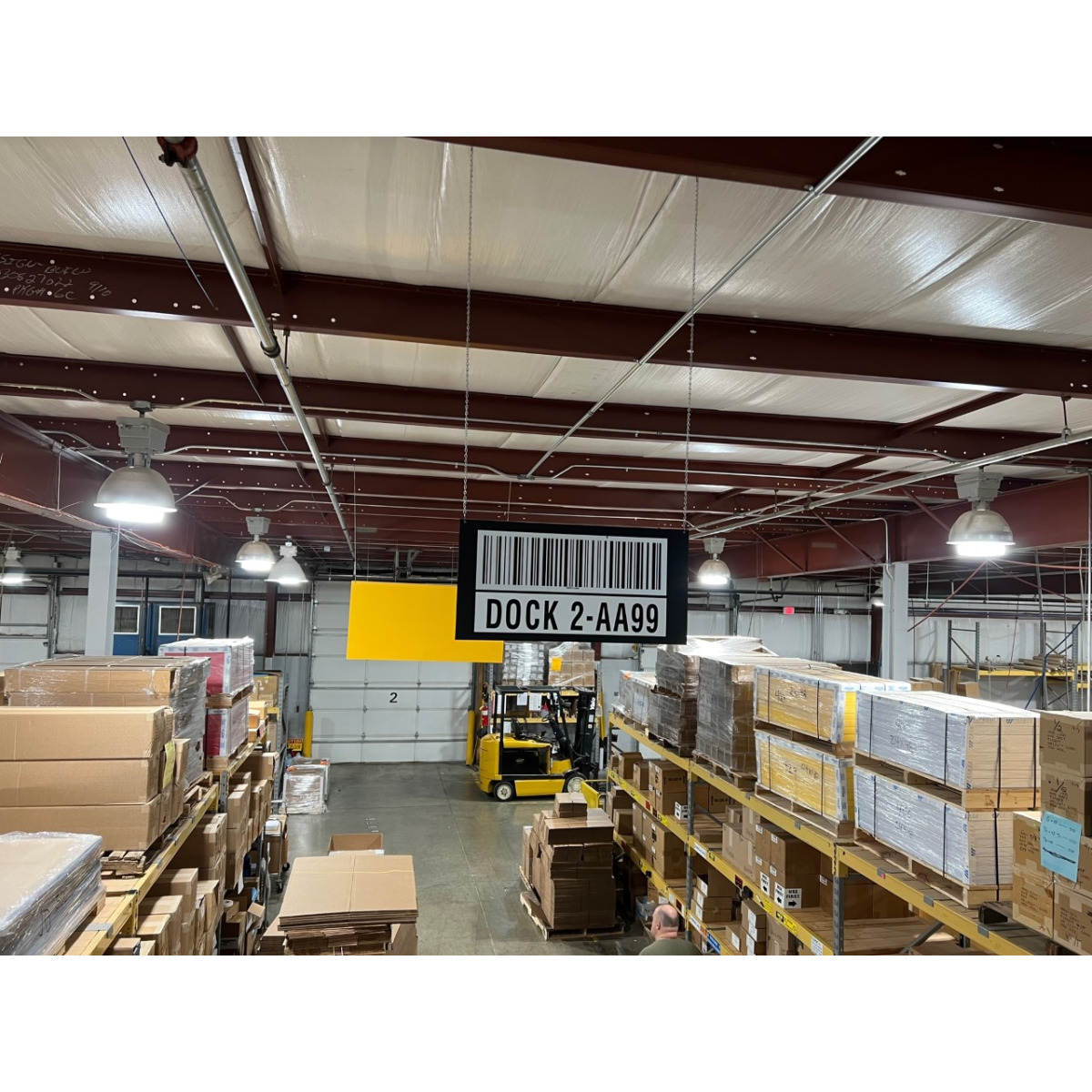 Black hanging sign w/ Labels