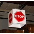 Warehouse hanging signs for ceilings - Cube Hanging Sign