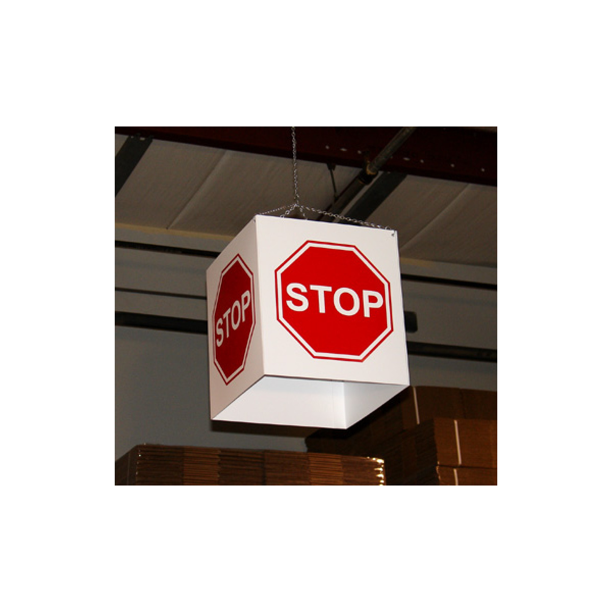 Warehouse hanging signs for ceilings - Cube Hanging Sign Warehouse hanging signs for ceilings - Cube Hanging Sign
