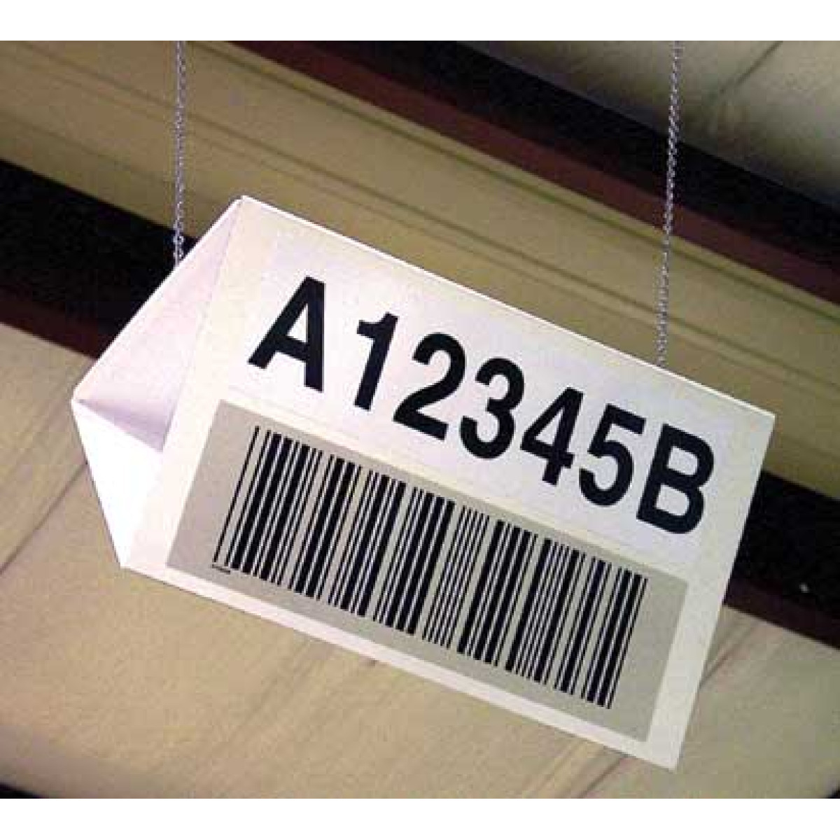 Retro label on Dual Angled Hanging Sign