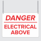 danger electrical above sign