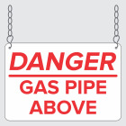 danger gas pipe sign