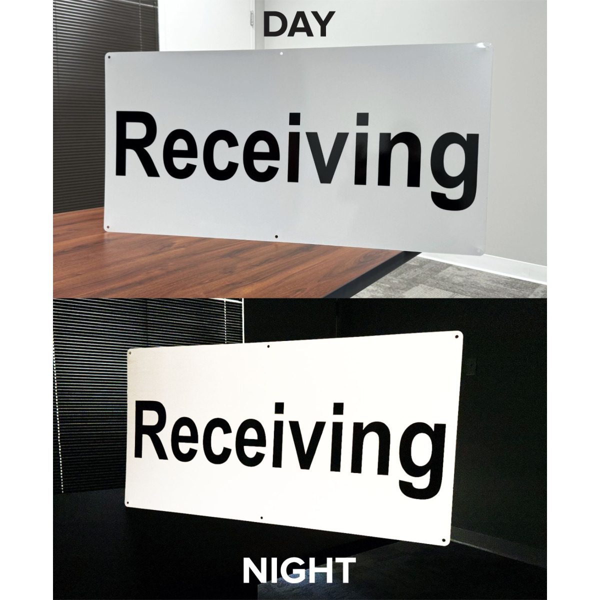 Custom made aluminum warehouse metal signs