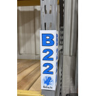 Corner rack sign with labels