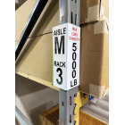 Corner rack sign with labels