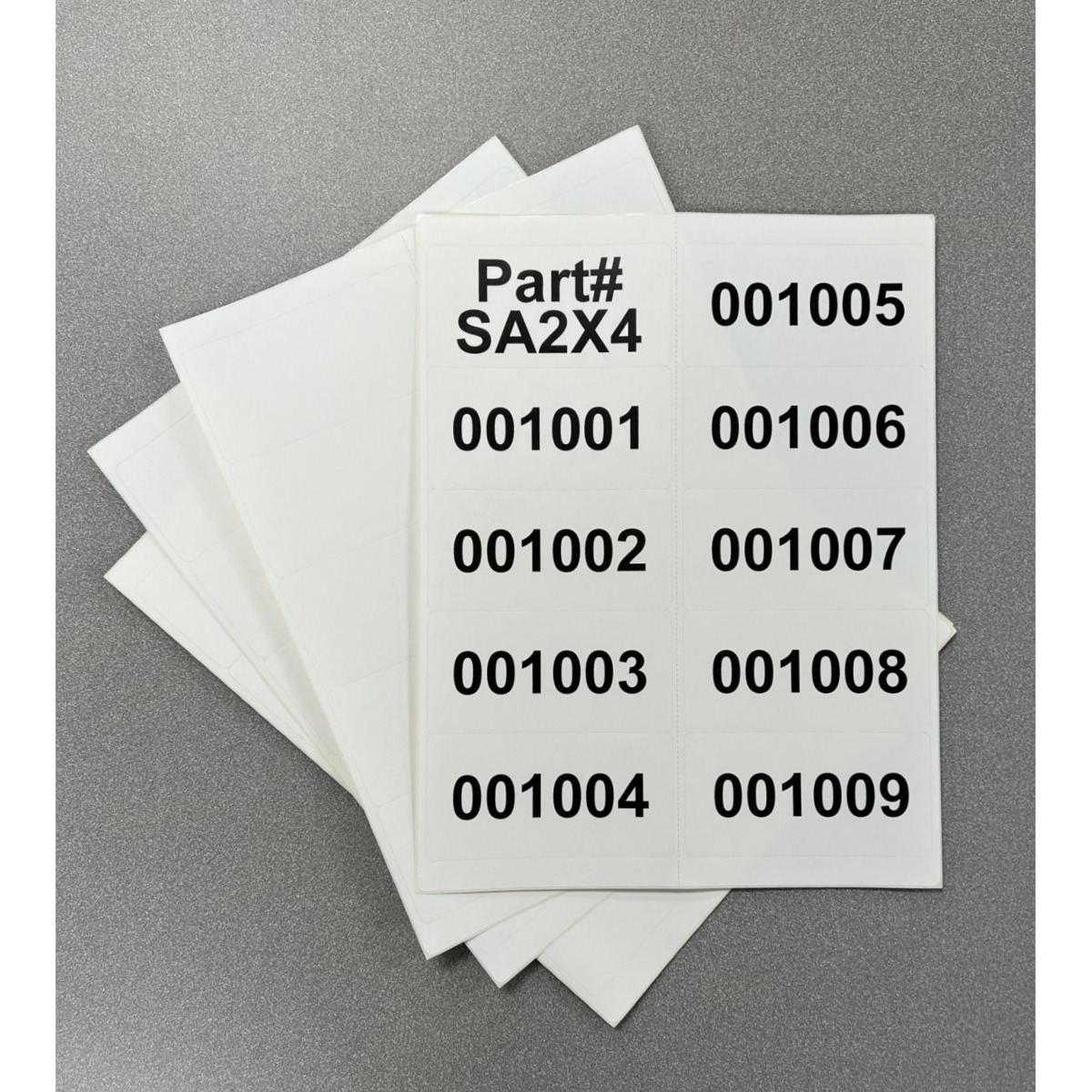 Printed adhesive label sheets