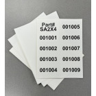 Printed adhesive label sheets