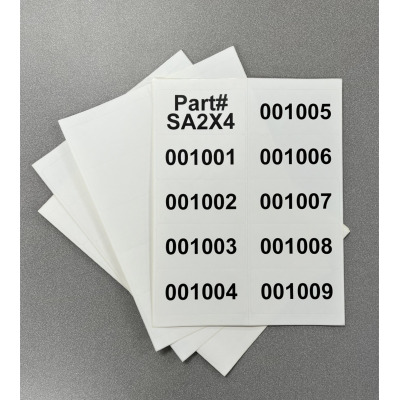 Printed adhesive label sheets Printed adhesive label sheets
