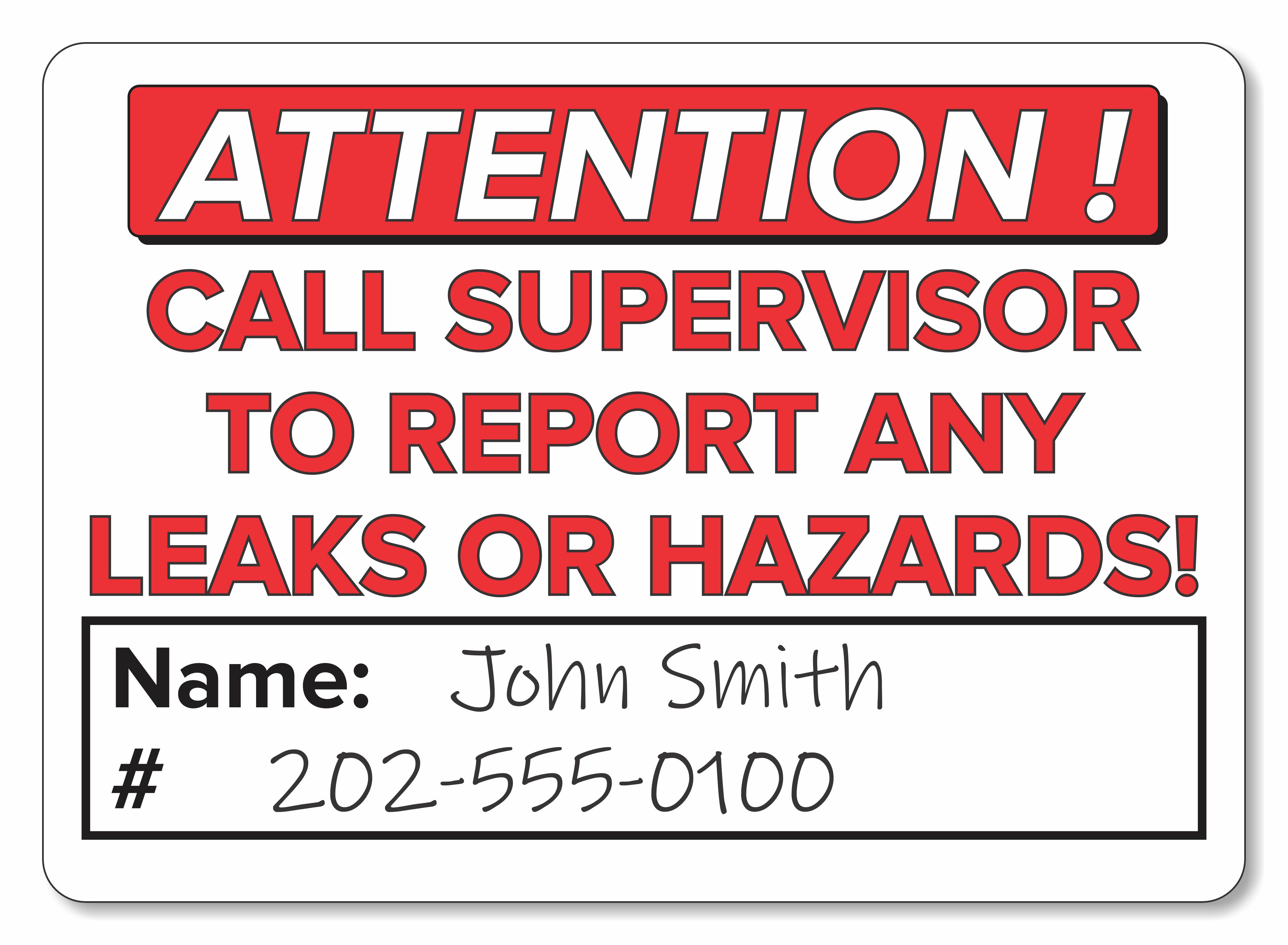 Call Supervisor Decal Sign