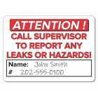 Call Supervisor Decal Sign