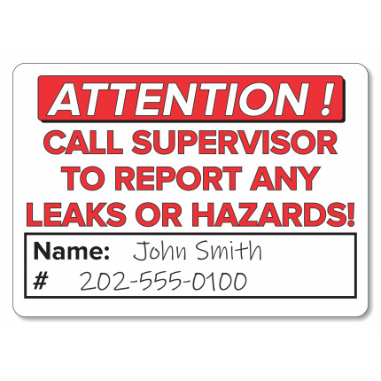 Call Supervisor Decal Sign Call Supervisor Decal Sign