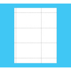 Durable, laser printable plastic card stock on perforated sheets for warehouse