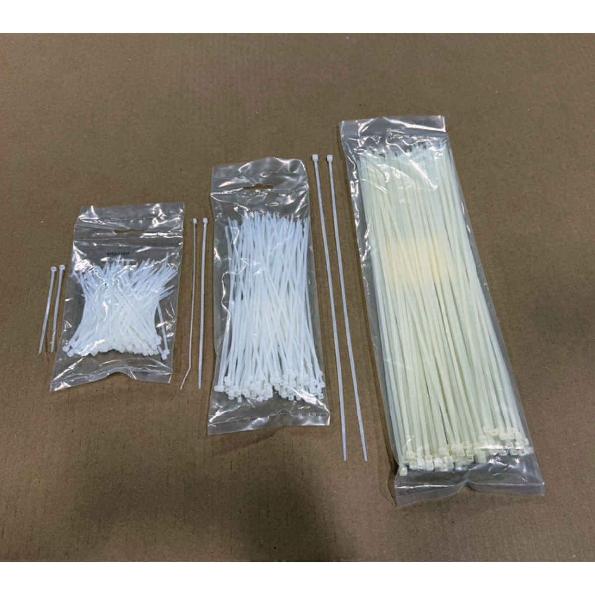 Sizes of zip ties