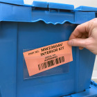 Clear grip holder for a tote or bin