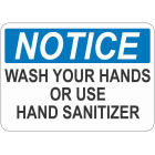 Wash Hands custom signs